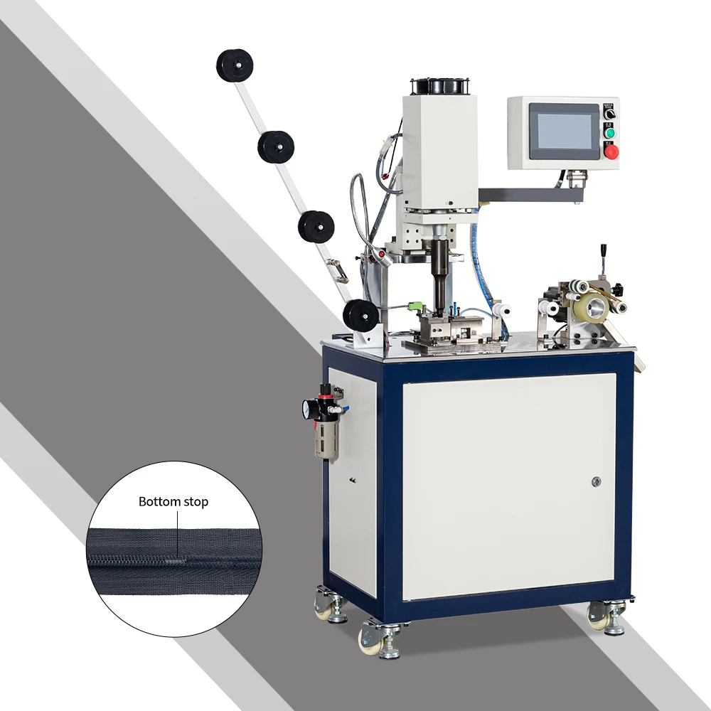 Strong Versatility Fully Automatic Zipper Bottom Stopper Close End Zipper Machine Suitable For Nylon Metal Invisible Zipper