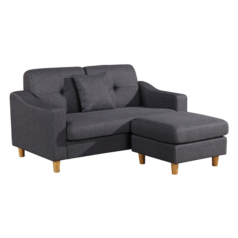 Nordic casual style living room bedroom leisure double sofa, one three seater sofa and one ottoman