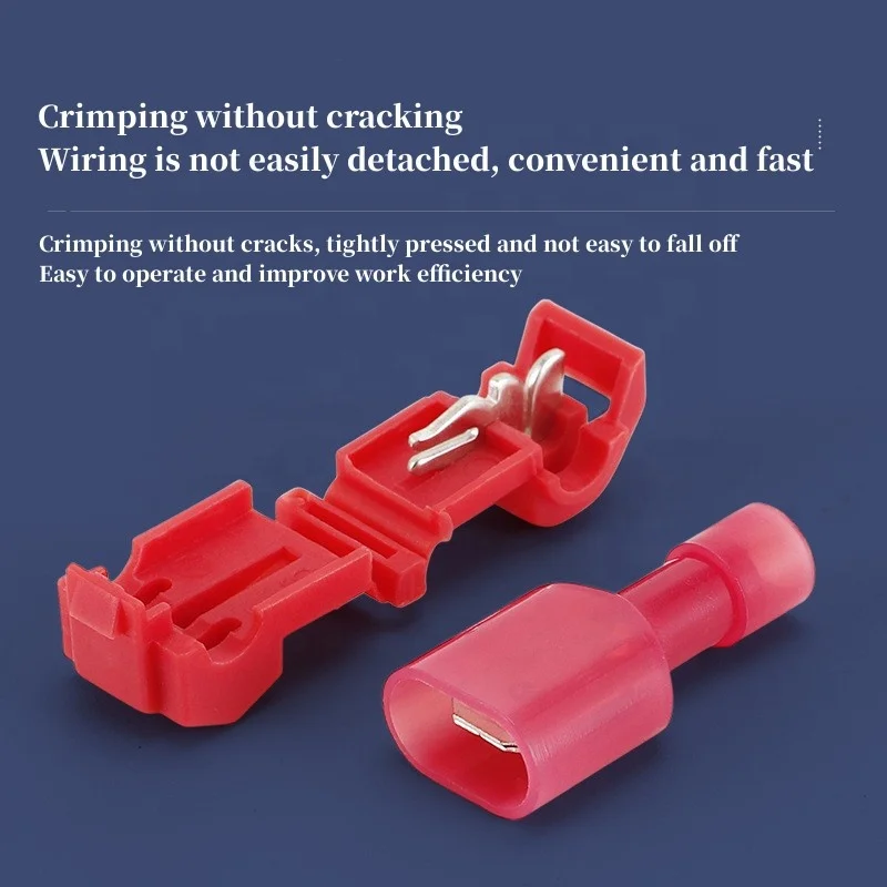 T-type break free quick wiring terminal splitter non stripping wire connector set