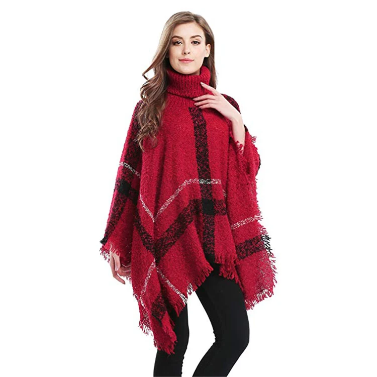 
Super September hot sale Fashioncustom woman cape shawl winter poncho 