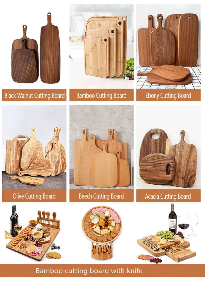Wholesale Piece Walnut Serving Tray Wood Sushi Bread Cutting Chopping Board