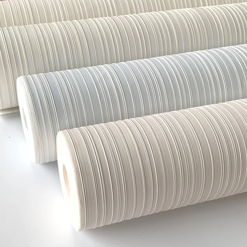 Soft lines wallpaper vertical stripe wallpaper living room background interior wall decoration material simple modern wallpaper