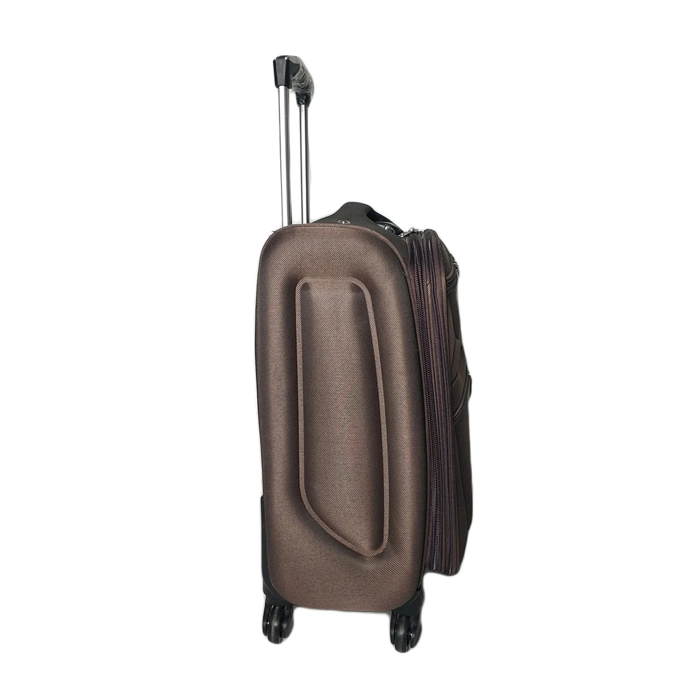 New Carry on Soft Fabric Side Trolley Bags Luggage Suitcase Set 4 Pcs Manufacturers With 8 Wheel Spinner