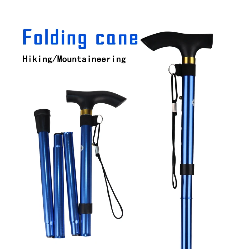Super light adjustable walking aluminum stick for the elderly aluminum alloy telescopic cane