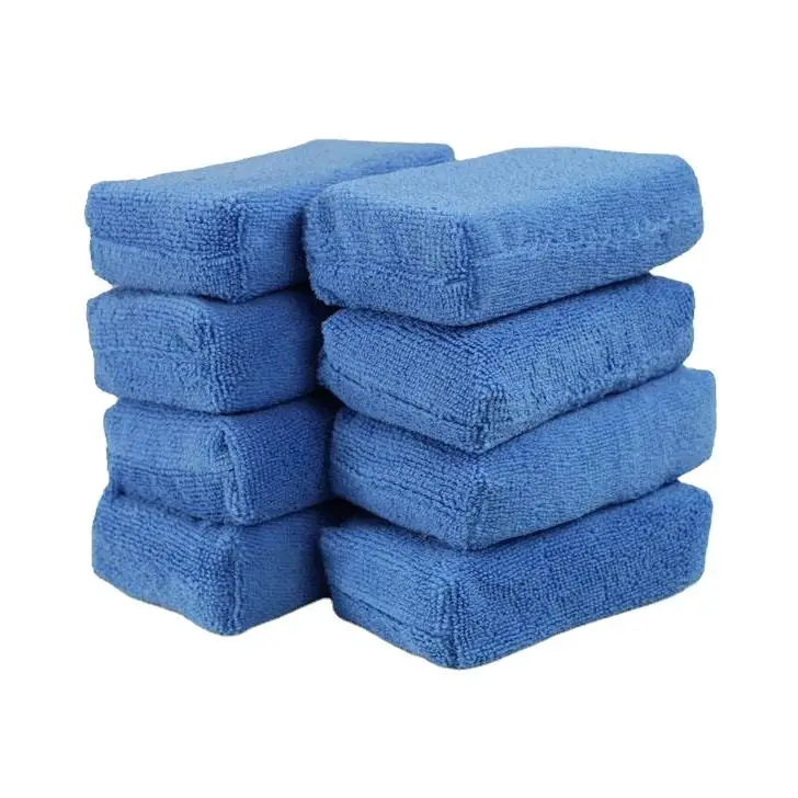 Professional Premium Soft Car Care Polishing Sponge Microfiber Car Wax Applicator Pad