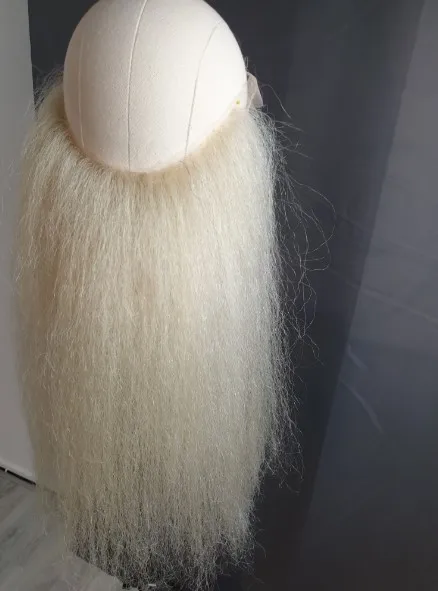 2023 Christmas costume yak hair Sant* Clau* wig and beard Yak tail hair weft
