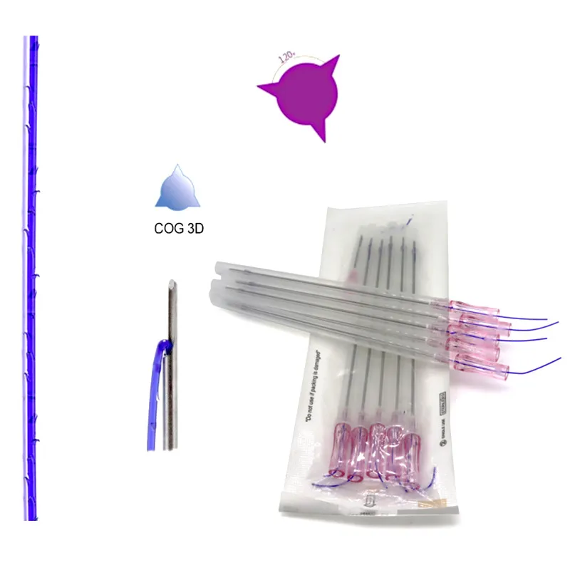 ce approved strong lifting cosmetic cog 4d 18g 100mm /w blunt pdo thread for abdomen lift /minervas cog pdo press cog