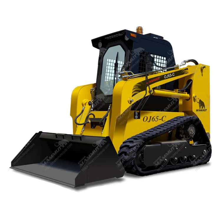 Crawler skid steer track loader big cabin China OJ65-C hydraulic system skid steer loader with CE approved