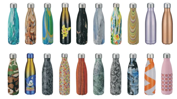 Candy Color Series OEM 500ml Double Stainless Steel Vacuum Sport Leak-Proof Bottle Cola Shape Water Bottle