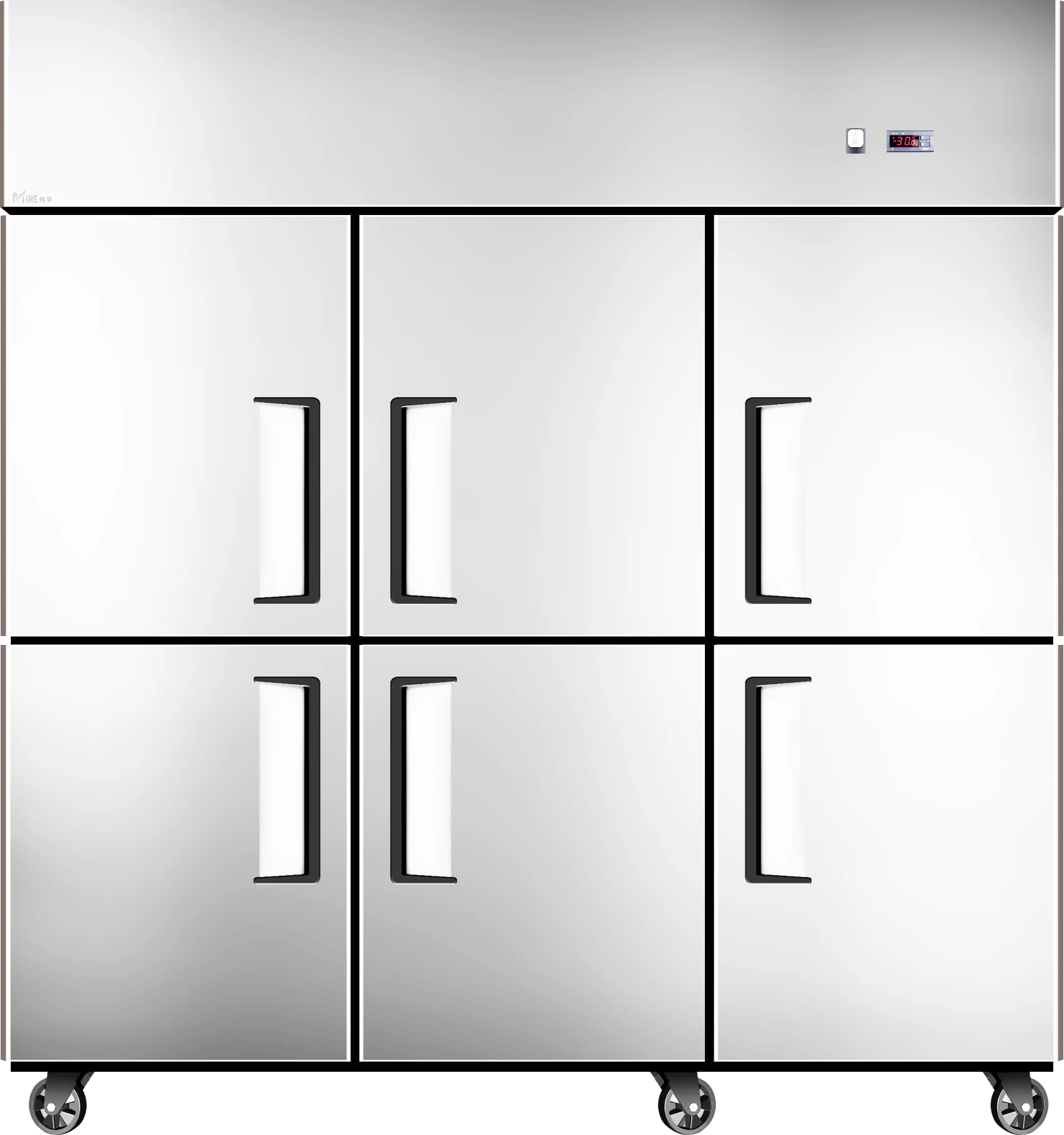 Auto defrost 6-door Upright chiller/freezer combo refrigerator refrigerated double temperature large capacity kitchen vertical