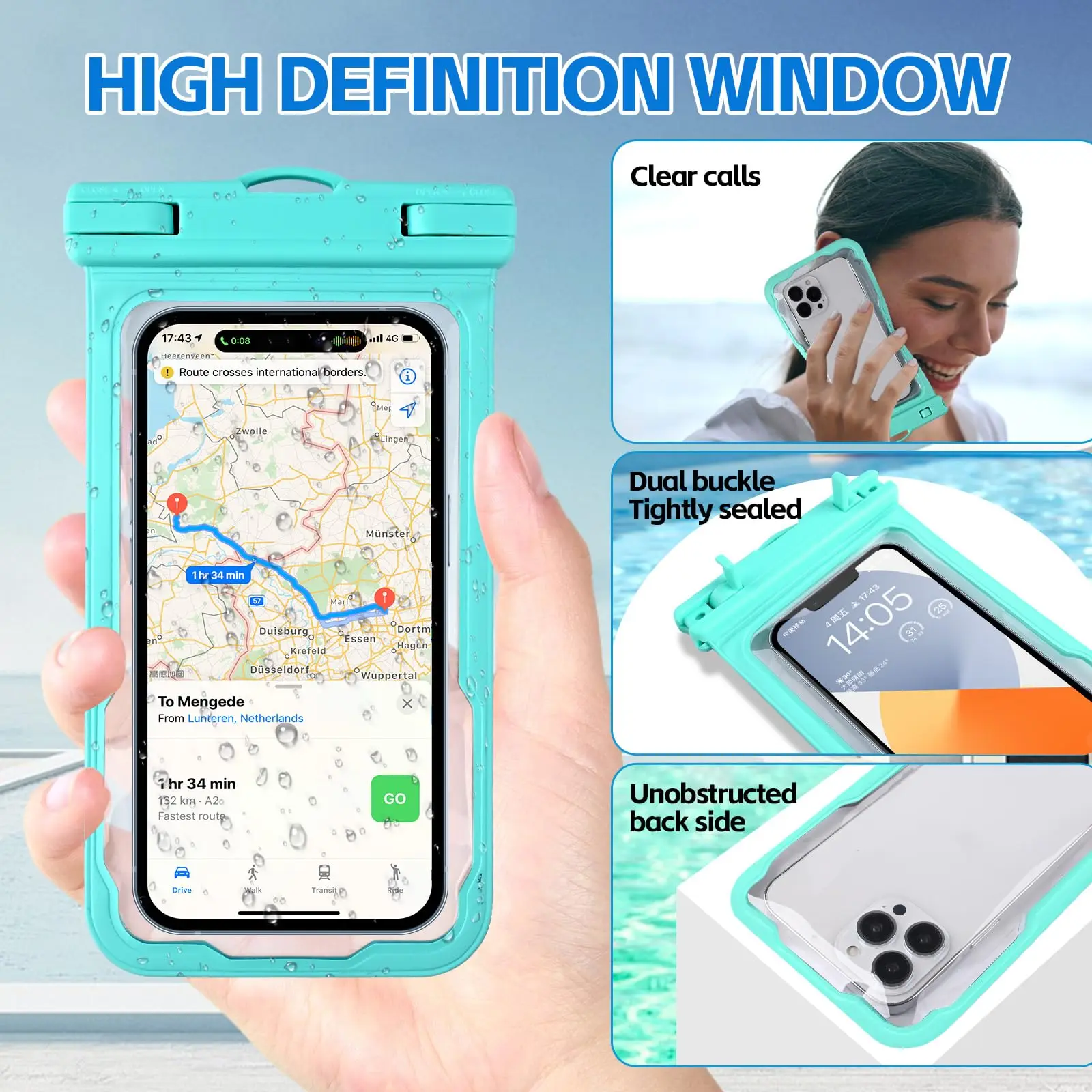 Pvc Waterproof Phone Case Waterproof Phone Pouch Underwater Cell Phone Case For Travel Swimming Beach