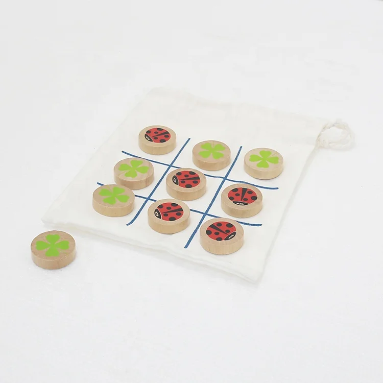 Wooden Indoor Game Children Development Game Tic Tac Toe Toys for Home and Party