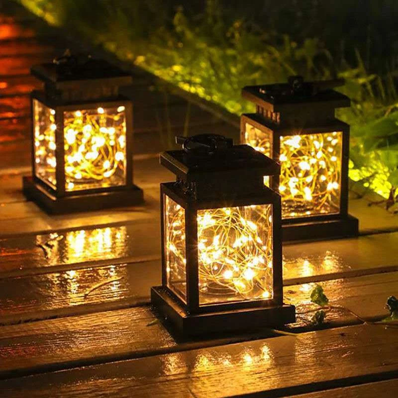 Solar Lights Lantern Solar Yard Decorations Solar LED Light Outdoor Waterproof Solar Light Garden Outdoor Hanging Decor