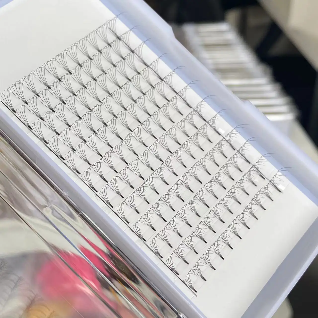 Magnetic eyelashes no glue premade fans 3D 4D 5D 6D 10D C D  curl 0.07 8-15mm russian volume eyelashes extensions