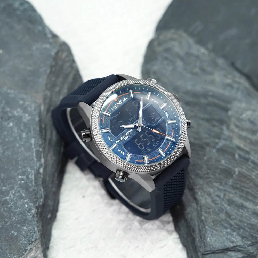 Mexda Cheap Price Watches Men Wrist Leather Fashion Simple Wrist Watches for Men Sport Glass Digital Silicone Round Mix