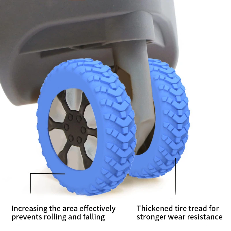 Silicone Luggage Wheels Cover Trolley Case Caster Cover Suitcase Wheel Replacement Color Protection Cover