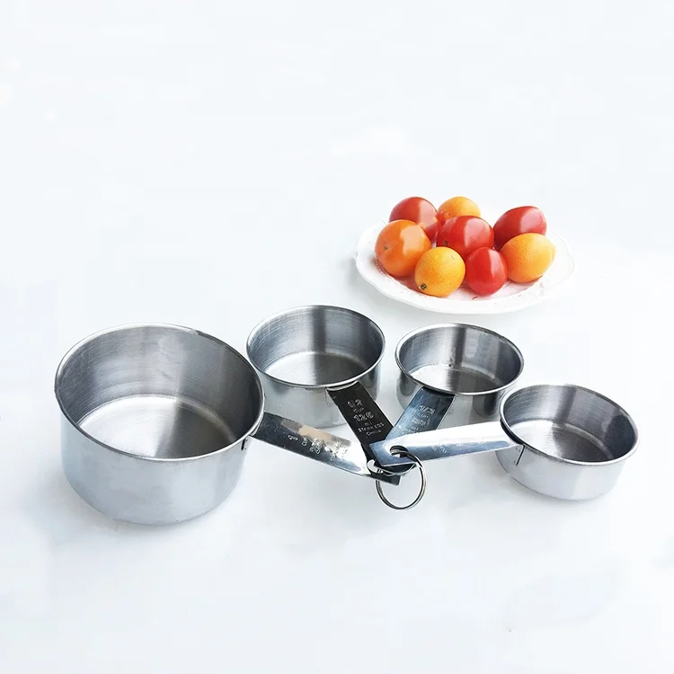 
Hot sale stainless steel measuring cups and measuring spoon set of 4 