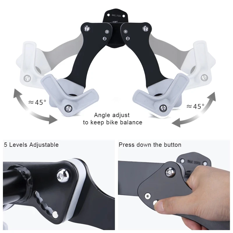 Bicycle Bike Wall Mount Horizontal Bicycle Support MTB Hanger Hooks for Garage Indoor Bike Storage Repair Stand Bike Accessories