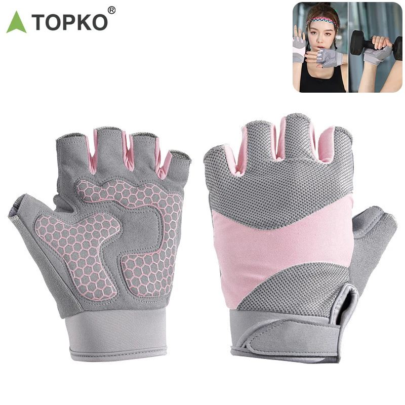 TOPKO Customized Logo Gloves For Gym Men Women Available Workout Fitness Gym Gloves