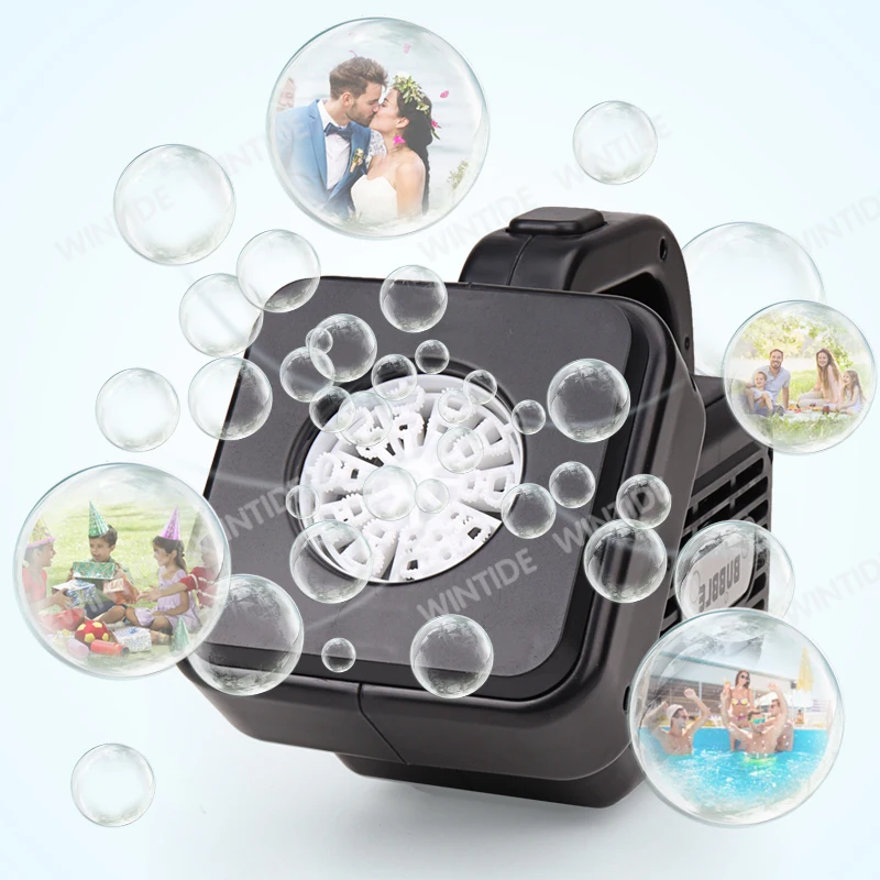 Mini Bubble Machine B/O 20 HOLES Electric Plastic PC New Design 4*AA Batteries Excluded Comes 90ml Bubble Solution Certified CPC