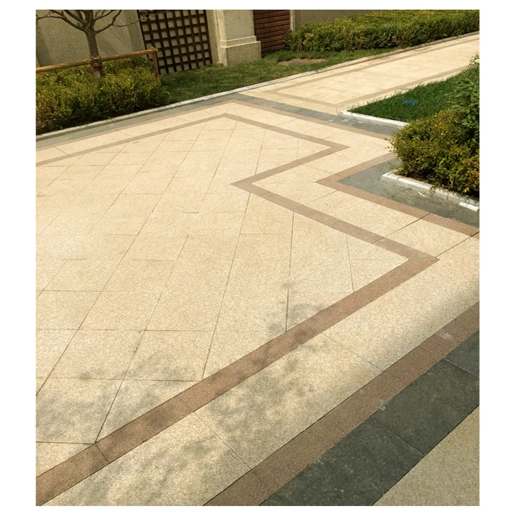
Bush hammered granite slabs floor tiles quartz stone tile rusty yellow granite 