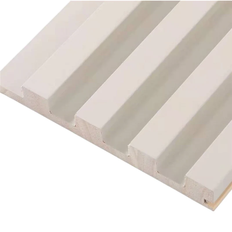 E&R WOOD Wooden Decorative Pvc Game Room Acoustic Fluted Solid Wood American Wall Panel Customization