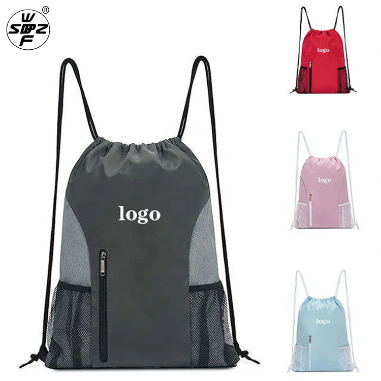 Waterproof High Quality Nylon Drawstring Backpack Custom Beach Backpack