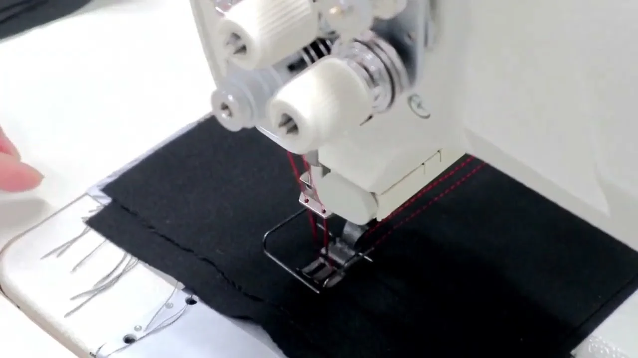 Brother T-8422D twin-needle direct drive automatic thread trimming lockstitch sewing machine with quick rewind device