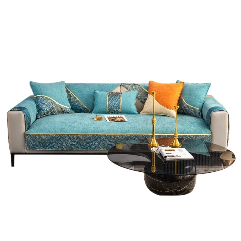 High Quality Chenille Sectional Sofa Pad Velvet Sofa Protector Sofa Cover