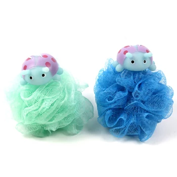 Красочная резиновая сетчатая губка для ванны с животными подходит кожи разных людей