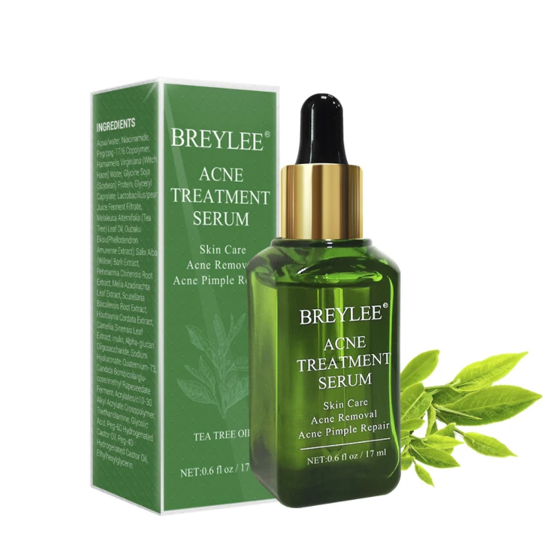 BREYLEE 17ml Herbal Organic Skin Care Serum Acne Treatment Essence Liquid Shrink Pores Repair Serum