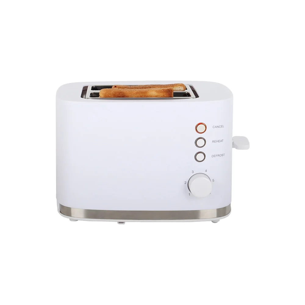 2 Slices  Cold Touch Toaster Bread Maker Bun Pop Up Toaster With 6 Browning Levels