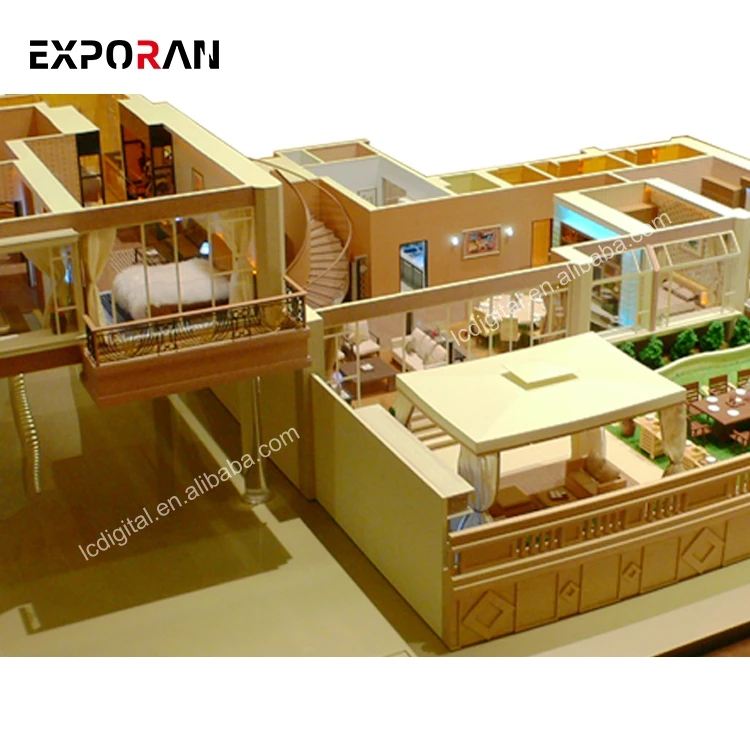 Led light miniature model for property developer , sand table architecture