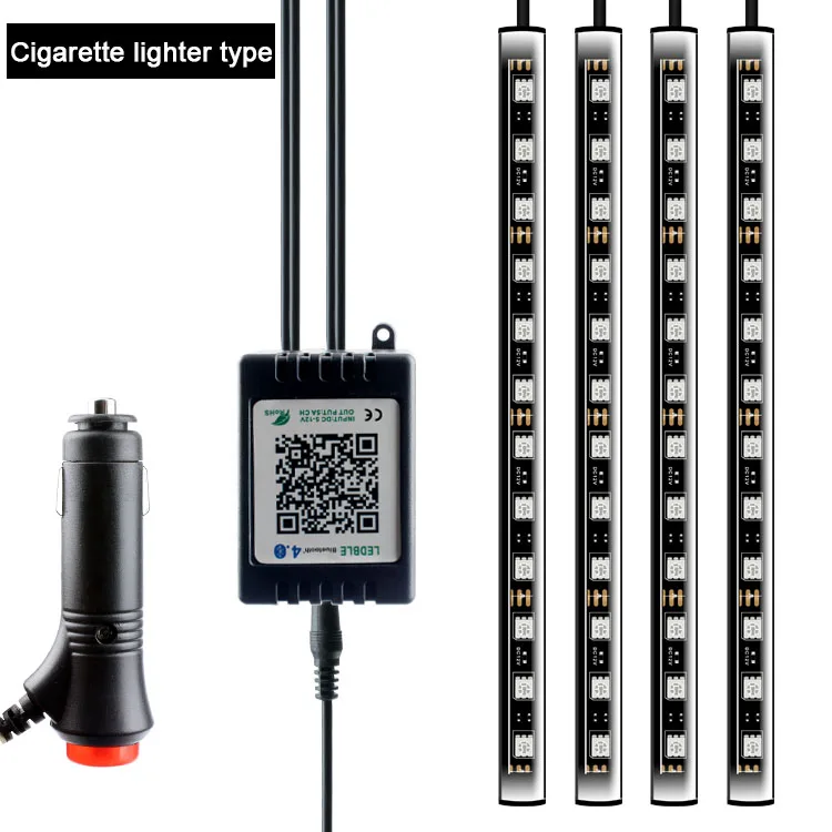 Seven Color RGB APP Car Accessories Auto Parts Foot Well Lighting LED Ambient Atmosphere Lamp Interior Mood Lighting