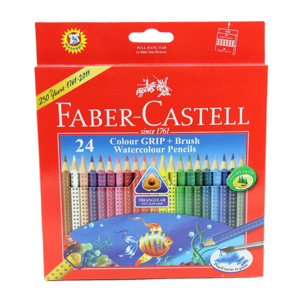 Creative 24 color dot matrix colored pencils water soluble pencils  professional  faber-castell color pencil set