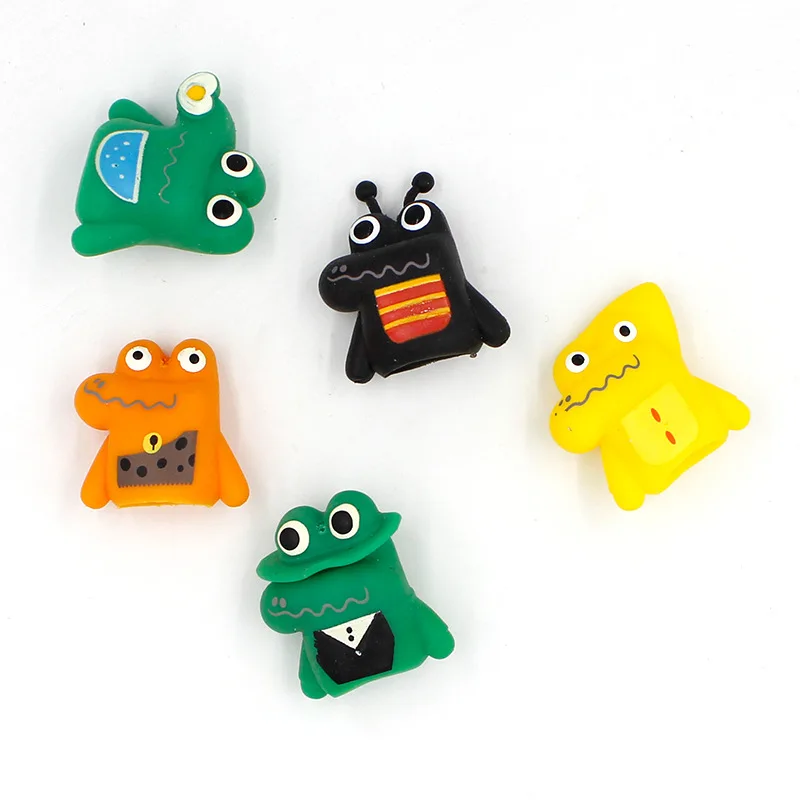 Wholesale Frog Finger Puppets Plastic Animal Party Favor Promotion Gifts Rubber 6 Designs TPR Monster Finger Puppet