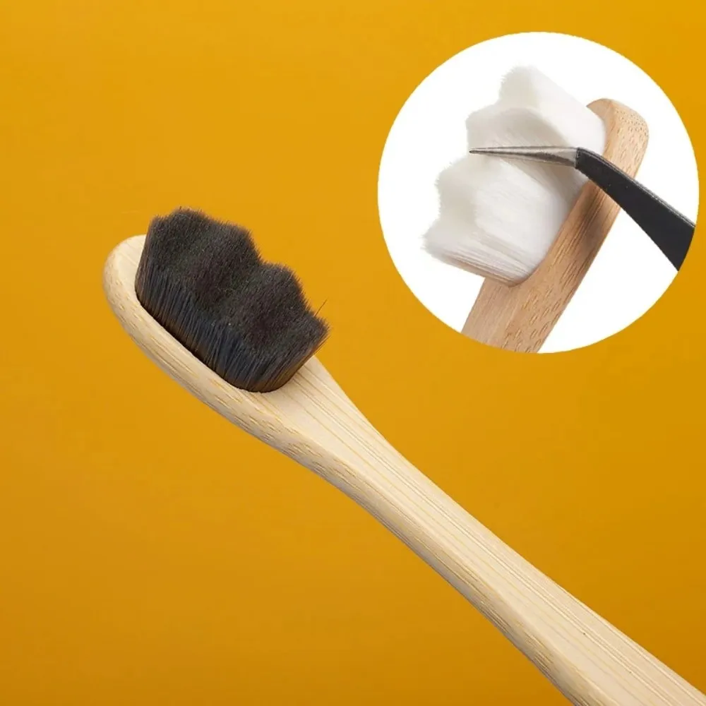 New Bamboo Toothbrush for Adult Biodegradable Toothbrush Extra Soft Bristles,10000 Soft Natural Bristle Toothbrush Oral Hygiene