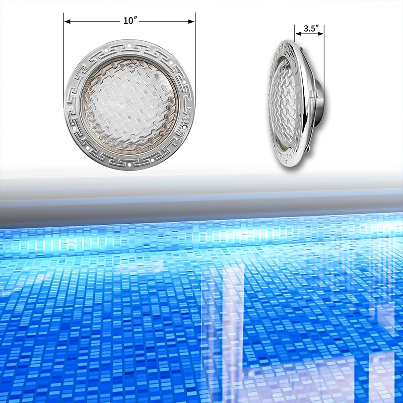 Refined Factory Led Pool Light Replacement for Pentair Intellbrite 5G Pool Light Stainless Steel for 10 Inch Large Wet Niches