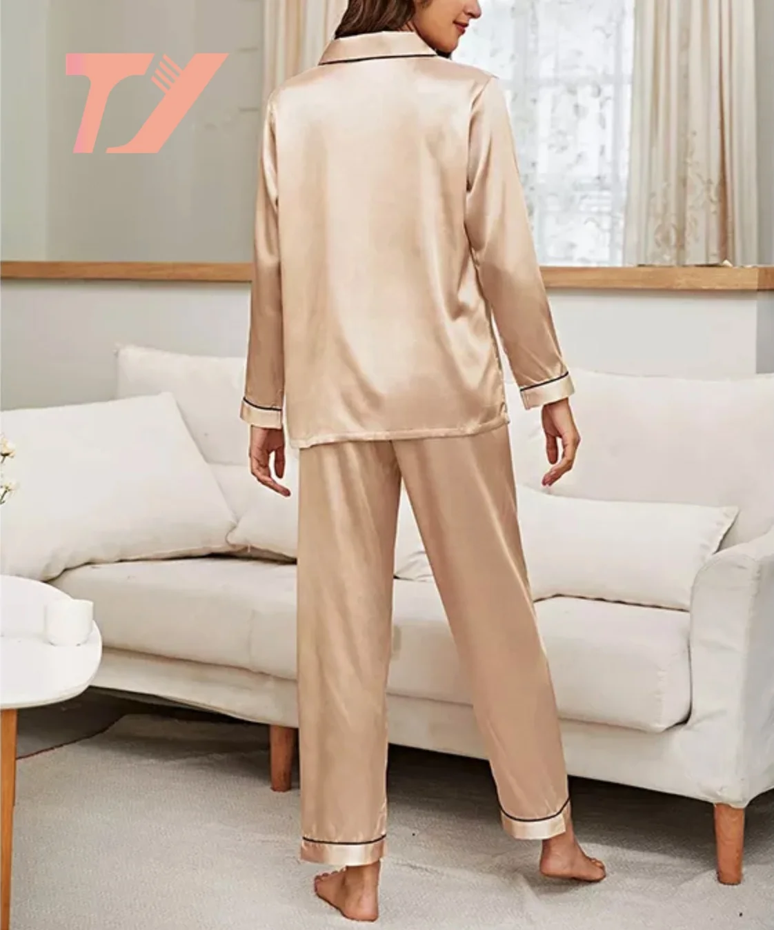 High Quality Sexy Silk Pajamas Custom Style Silk Reduce Friction Anti-Aging 100%  Silk Pajamas