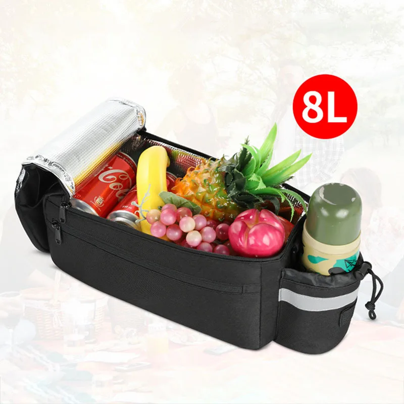 Custom Oxford Soft Cooler Bags for Outdoor Cycling Thermal Insulation Lunch Bags Fruit Drink Refrigerated Ice Pouch Bicycle Bags