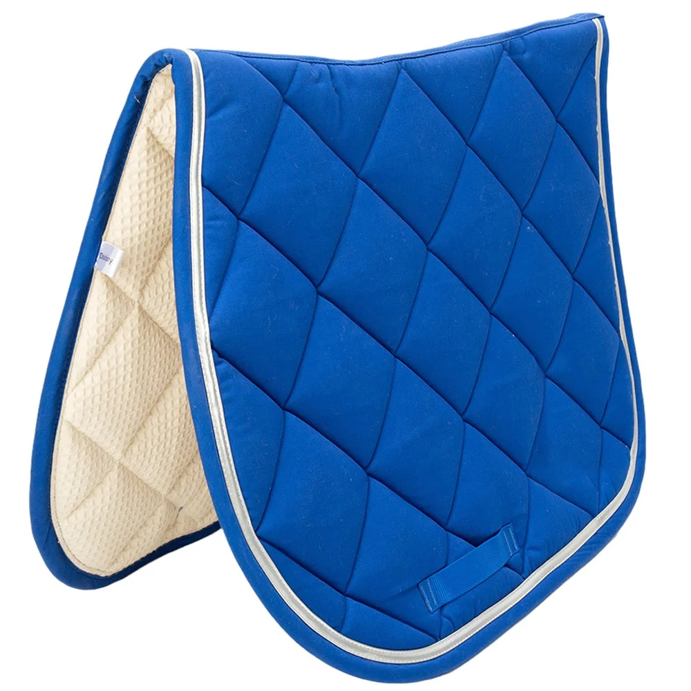 Manufacturer custom top quality polycotton fabric lining english memory foam cotton pad saddle mat for horse equipment