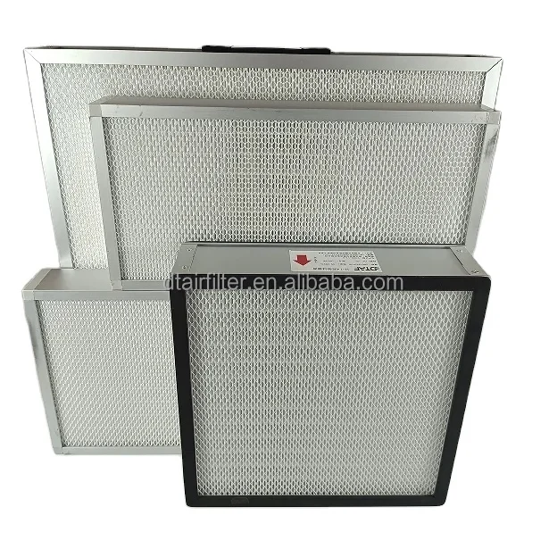 Customized Mini Pleat H10-14 HEPA Air Filter with Activated Carbon Media Paper Material Laminar Air Flow Hoods Supplied China