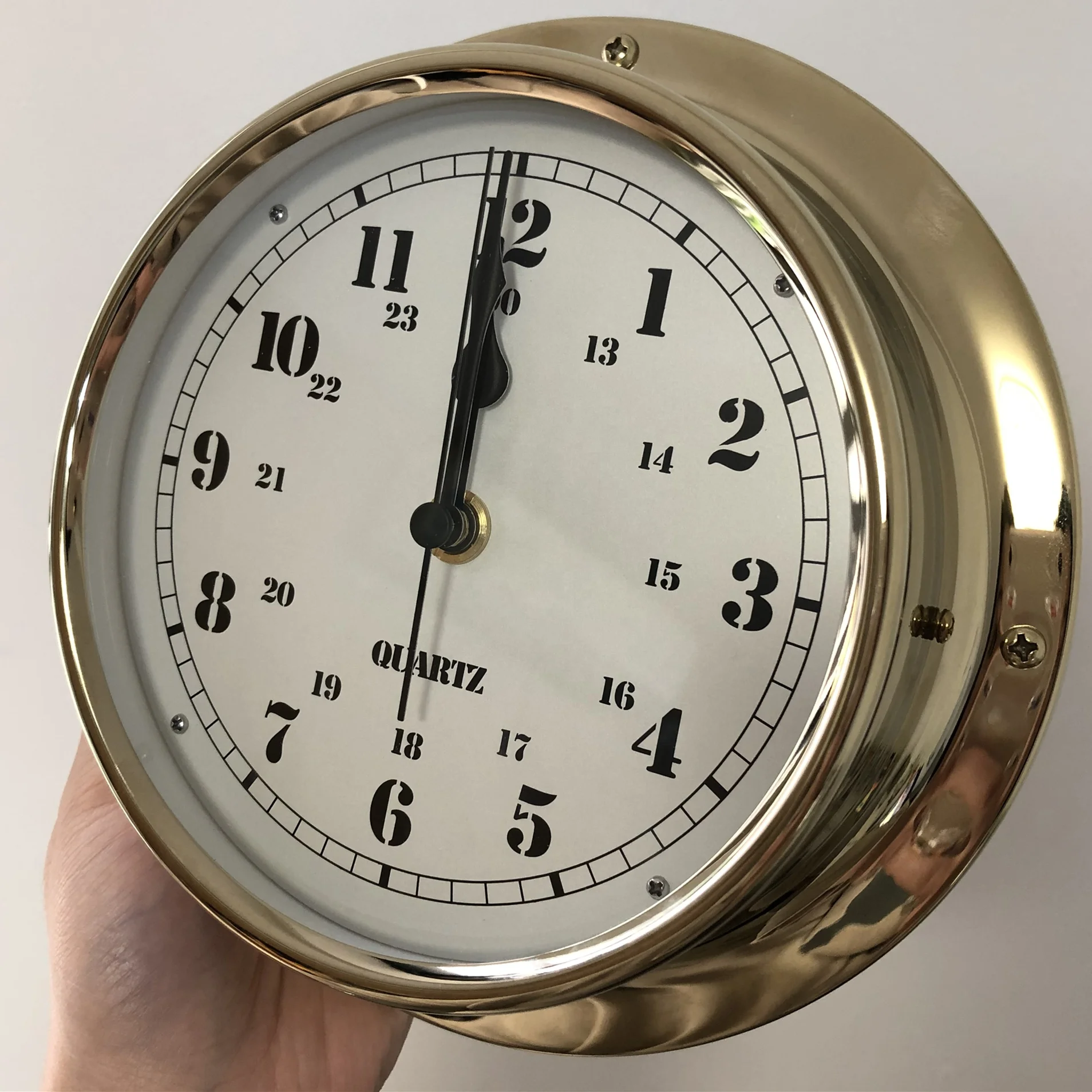 Морские латунные настенные кварцевые часы IMPA 370204 для корабля