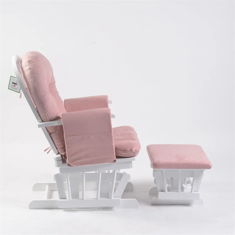 UK Best Seller Rise chair New Mom Breastfeeding Reclining Glider Rocker Chair with Ottoman