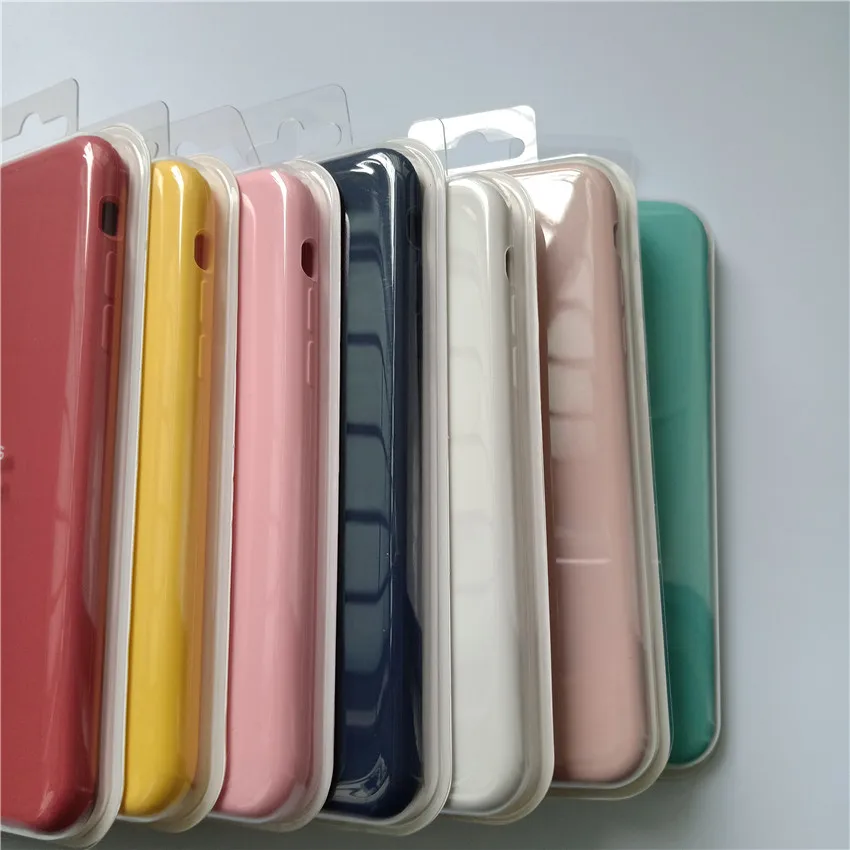 Silicone Rubber Mobile Phone Case for iPhone X, 7, 8 Plus Original Official Silicone Case With/Without Logo