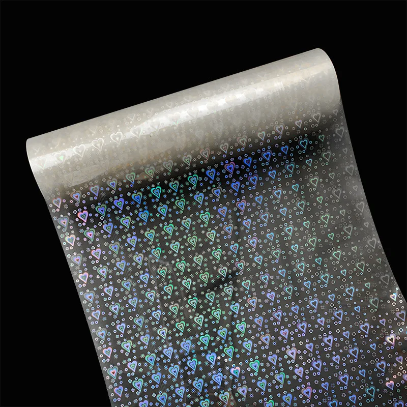 Love Heart Waterproof Transparent Laminating Film Holographic Self-Adhesive Laminated Film