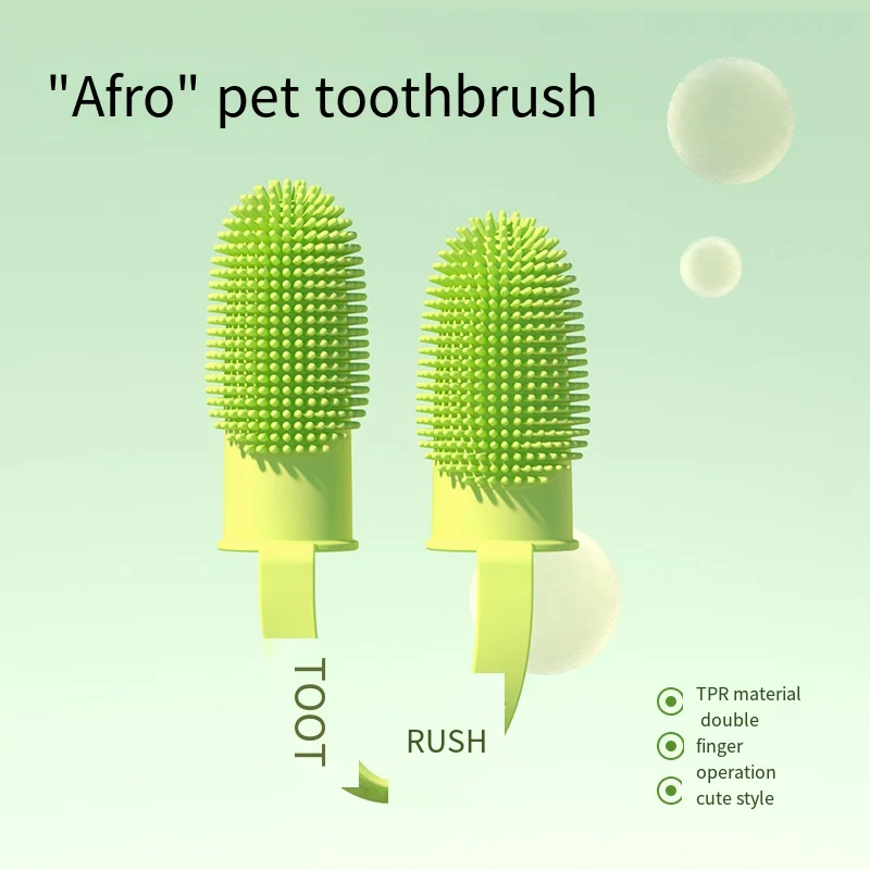 Tpr Material Pet Toothbrush Teeth Cleaning Tools Convenient And Comfortable Soft Cleaning Tools