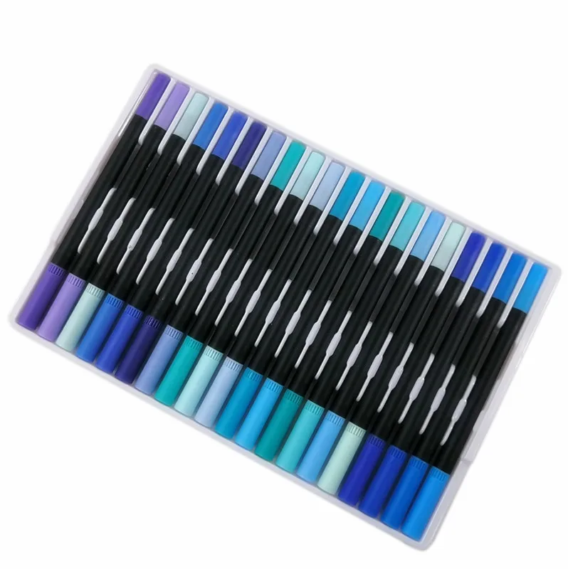 Профессиональный Перманентный художественный маркер разных цветов с двумя наконечниками и индивидуальным логотипом