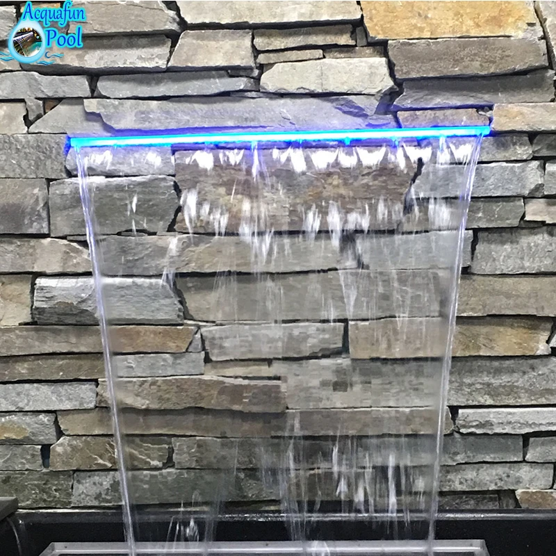 Acryl  Waterfall Spillway Led Wall Fountain Water Spout
