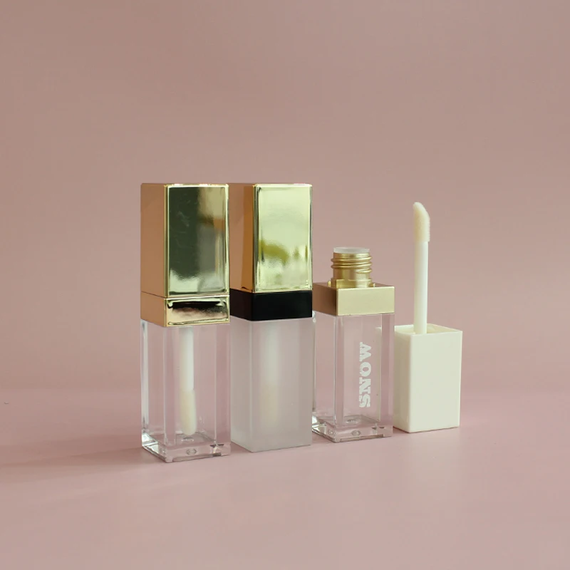 Wholesale Luxury Lipgloss Containers Tube Lip Tint Container Cosmetic Lip Gloss Bottle White Lip Gloss Tube Packaging